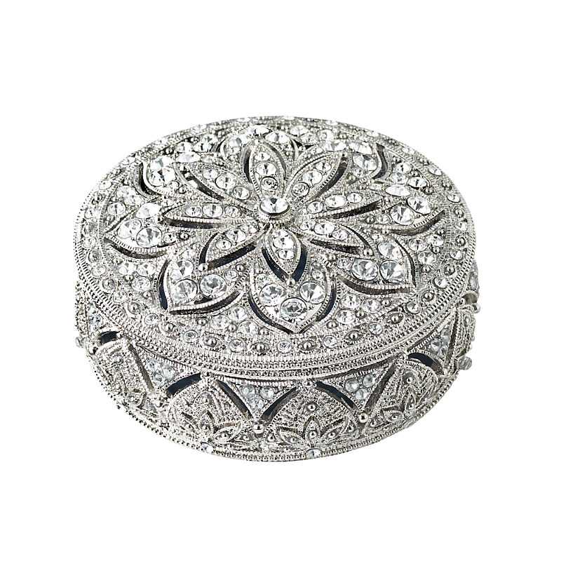 Olivia Riegel Windsor Round Box In Silver