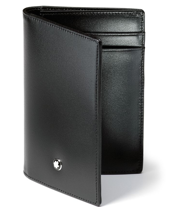 Shop Montblanc Meisterstuck Business Card Holder In Black