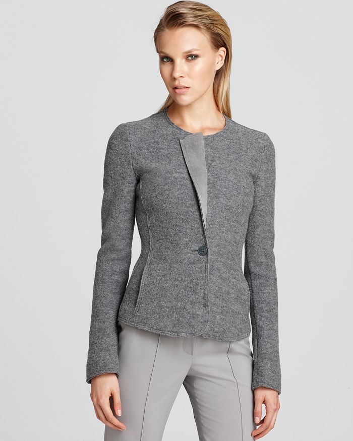 Armani Jacket - One Button with Suede Detail | Bloomingdale's