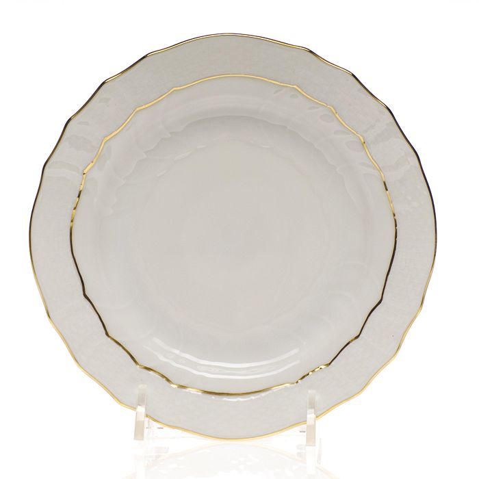 Shop Herend Golden Edge Bread & Butter Plate In White