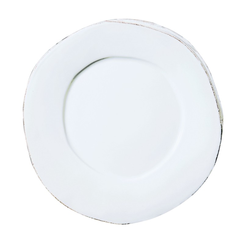 Vietri Lastra Dinner Plate in White