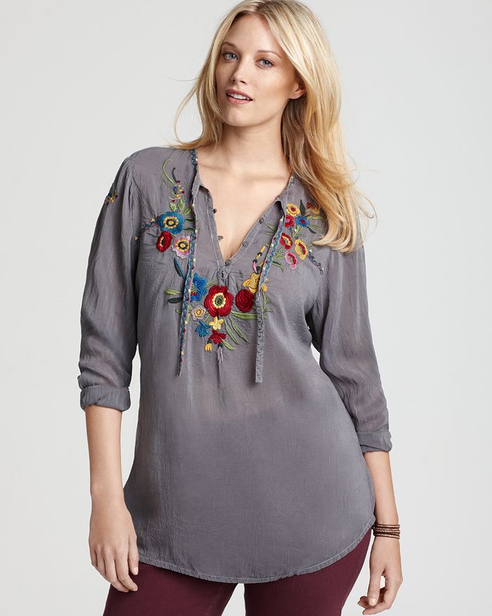 Johnny Was Collection Plus Mystery Garden Blouse | Bloomingdale's