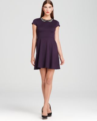 Ali Ro - Ali Ro Dress - Cap Sleeve Jeweled Neck