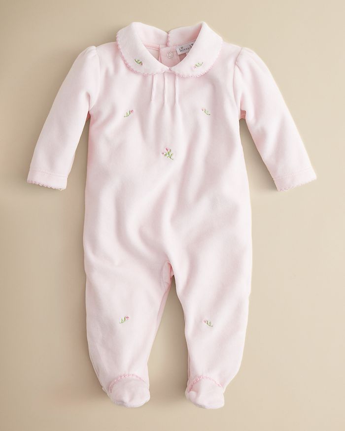Kissy Kissy Infant Girls' Velour Damask Footie Sizes 09 Months