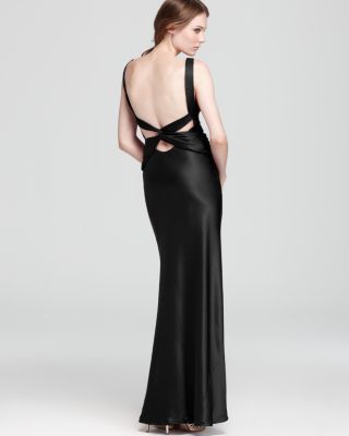 Nicole Miller New York Nicole Miller Gown - V Neck Open Back |  Bloomingdale's Women