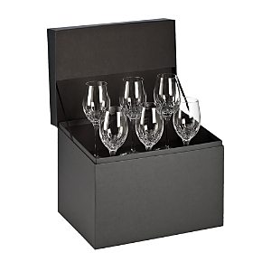 Waterford Lismore Essence Set Of 6 Lead Crystal Wine Goblets In Clear
