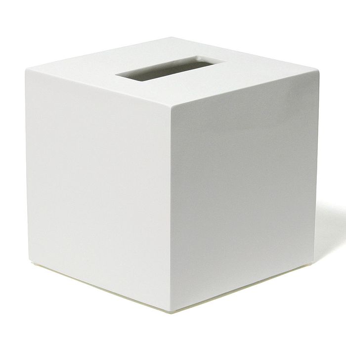 Shop Jonathan Adler Lacquer Bath Tissue Box In White