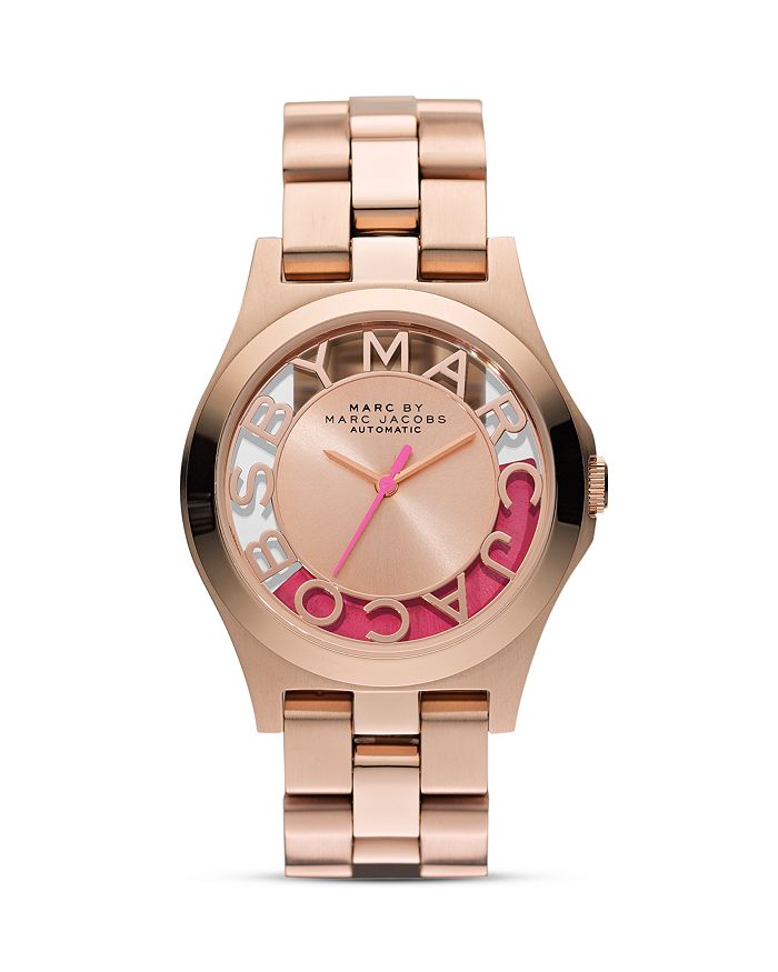 Marc Jacobs Henry Skeleton White Dial White Leather Strap Watch for Women - MBM1339