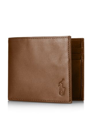 lauren by ralph lauren burnished leather bifold wallet