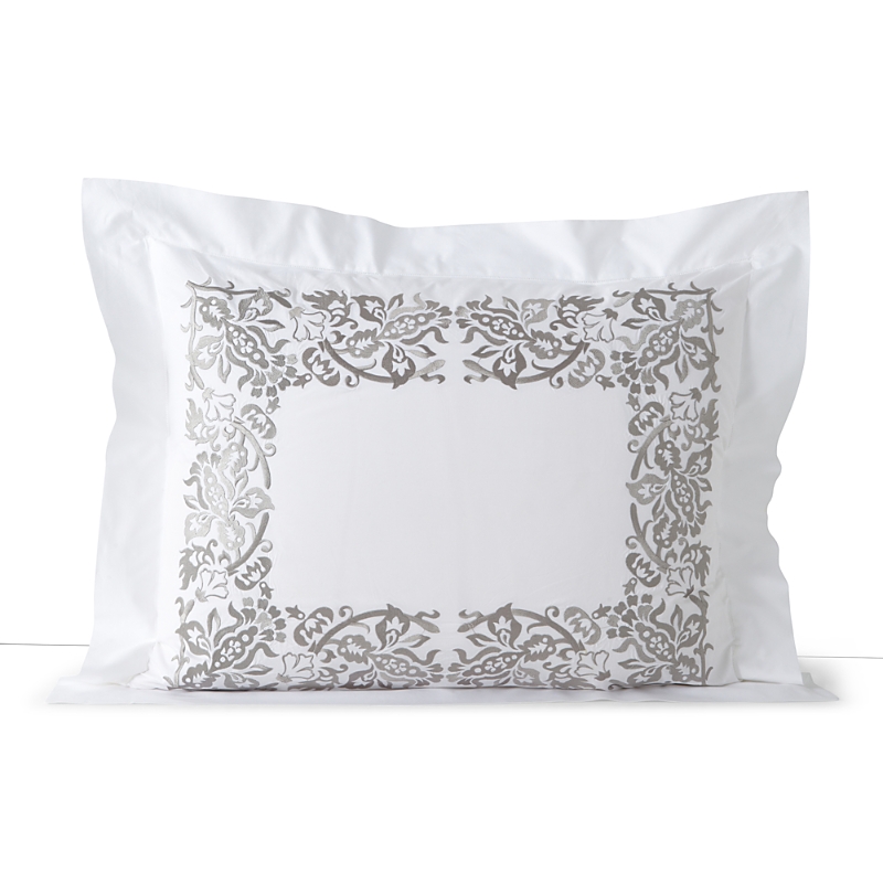 Sferra Saxon Standard Sham In Gray