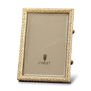 Shop L'objet Rectangular Pave Frame, 8 X 10 In Gold, Yellow