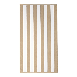 Kassatex Cabana Stripe Beach Towel In Sand Tan