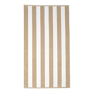 Kassatex Cabana Stripe Beach Towel In Sand Tan