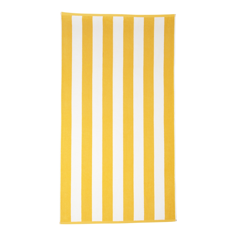 Kassatex Cabana Stripe Beach Towel In Yellow