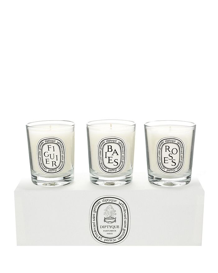 Shop Diptyque Mini Baies (berries), Figuier (fig) & Roses Candle Discovery Set