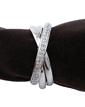 L'Objet - L'Objet Napki Jewels, Platinum Triple-Ring, Set of 4
