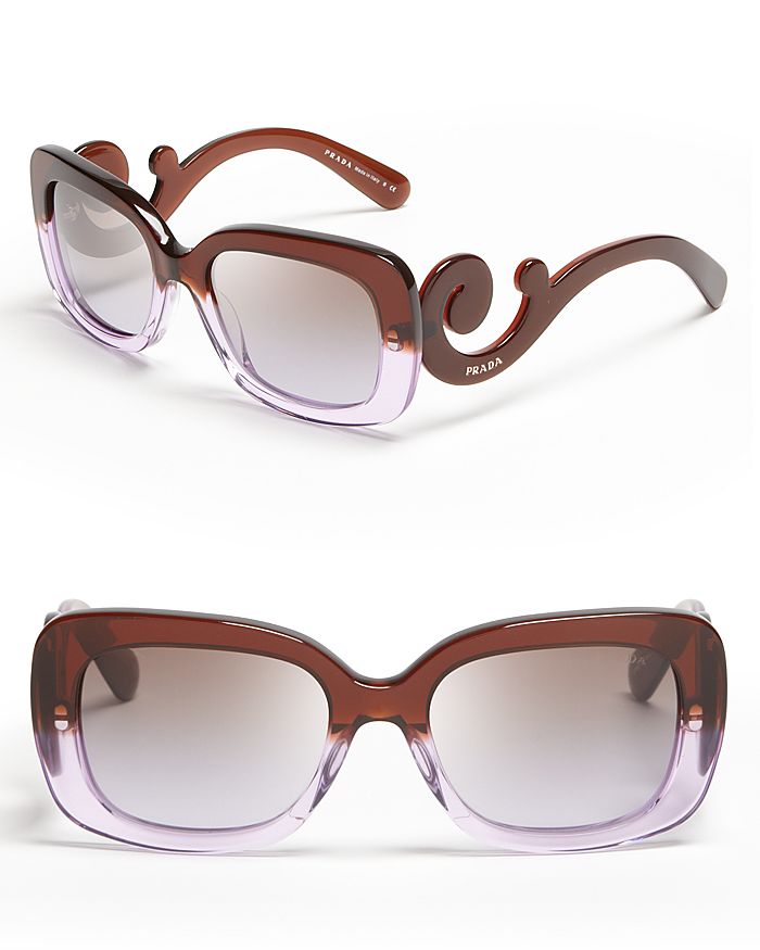 Prada - Rectangle Baroque Sunglasses, 54mm