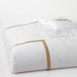 Shop Matouk Lowell Duvet, Full/queen In Champagne Beige