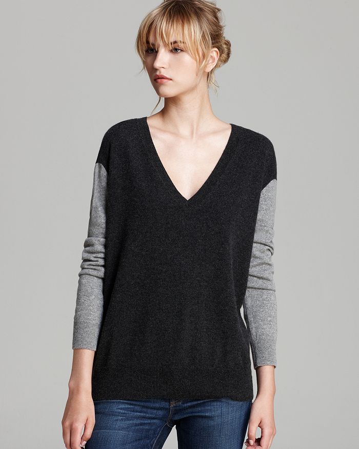 Autumn cashmere colorblock clearance sweater