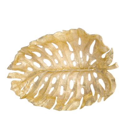 Monstera Leaf Gold Centerpiece