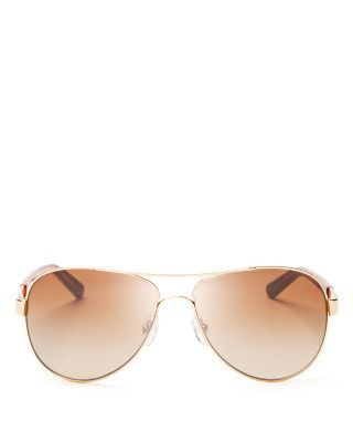 tory burch 57mm pilot sunglasses