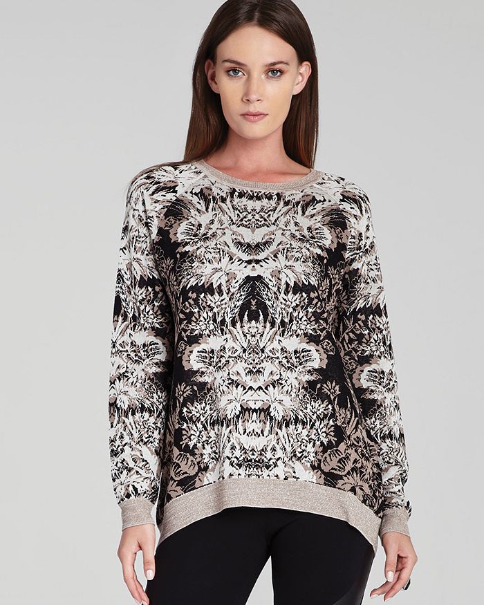 BCBGMAXAZRIA Sweatshirt Parker Etched Floral Jacquard