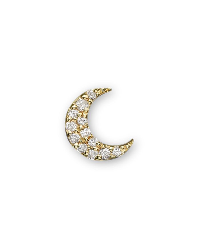 Meira T 14K Yellow Gold Single Stud Moon Earring | Bloomingdale's