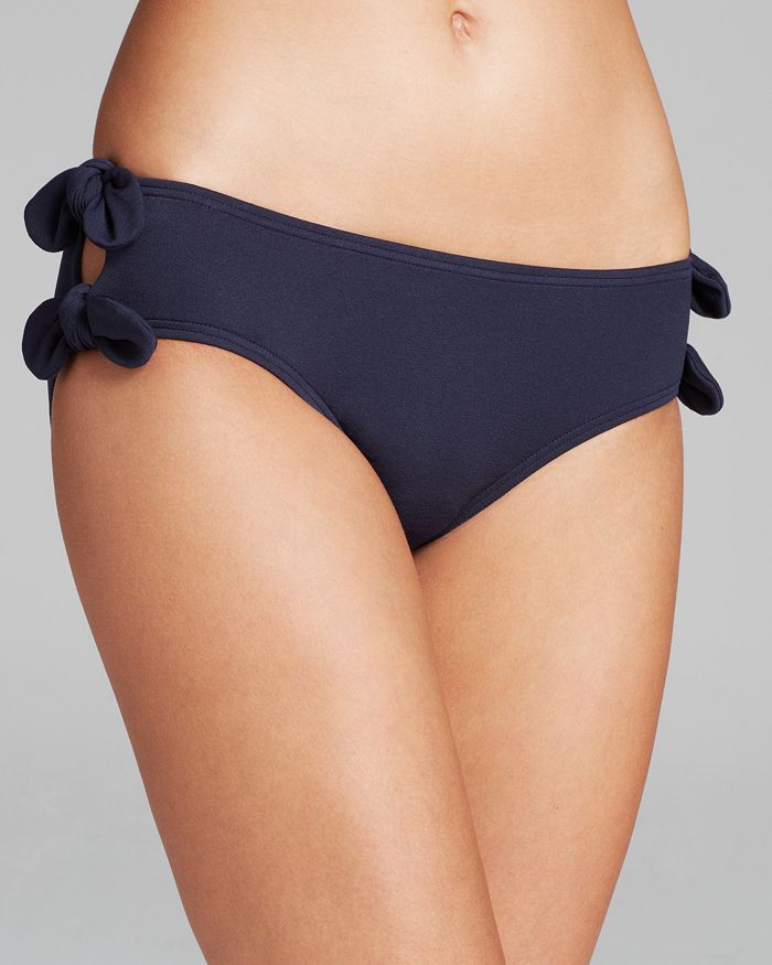 Juicy Couture Black Label Juicy Couture Bow Chic Classic Double Side Tie Bikini Bottom In Regal