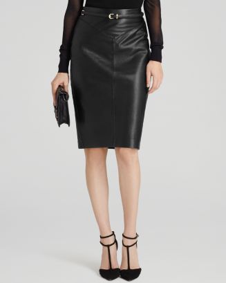REISS Pencil Skirt - Shannon Leather | Bloomingdale's
