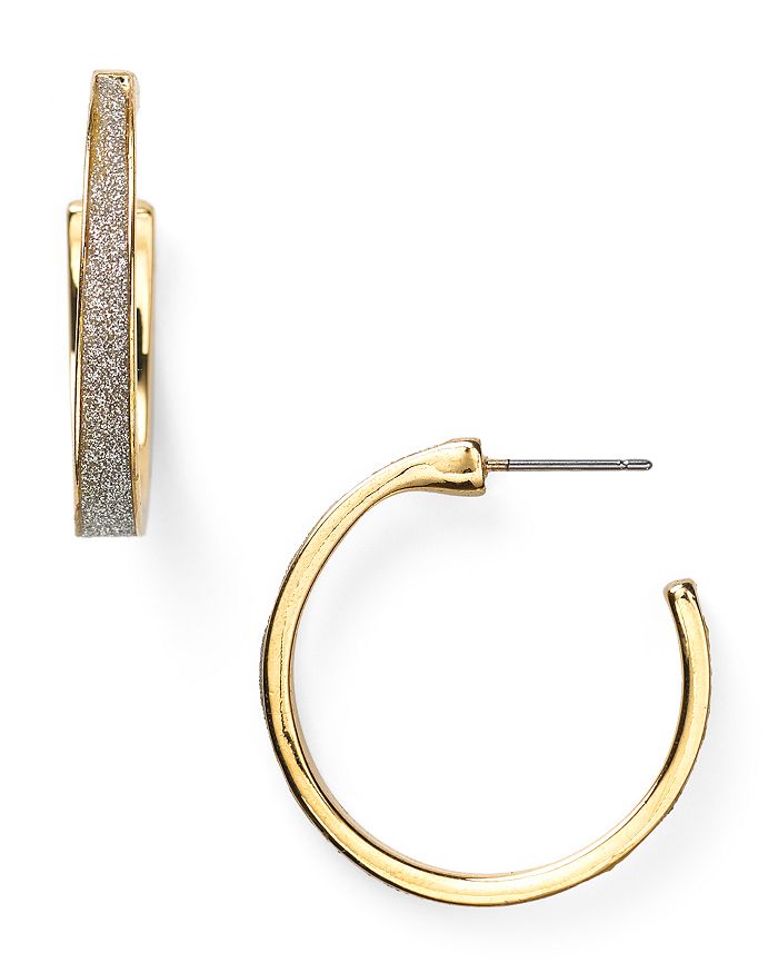 ABS by Allen Schwartz Glitter Small Hoop Earrings Bloomingdale's