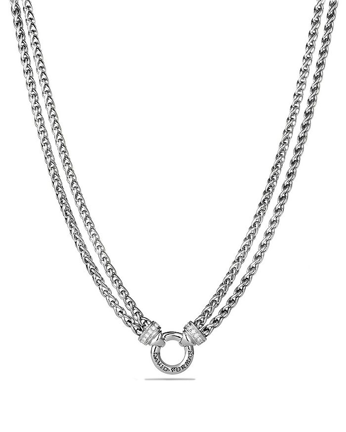 David Yurman - Double Wheat Chain Necklace with Diamonds