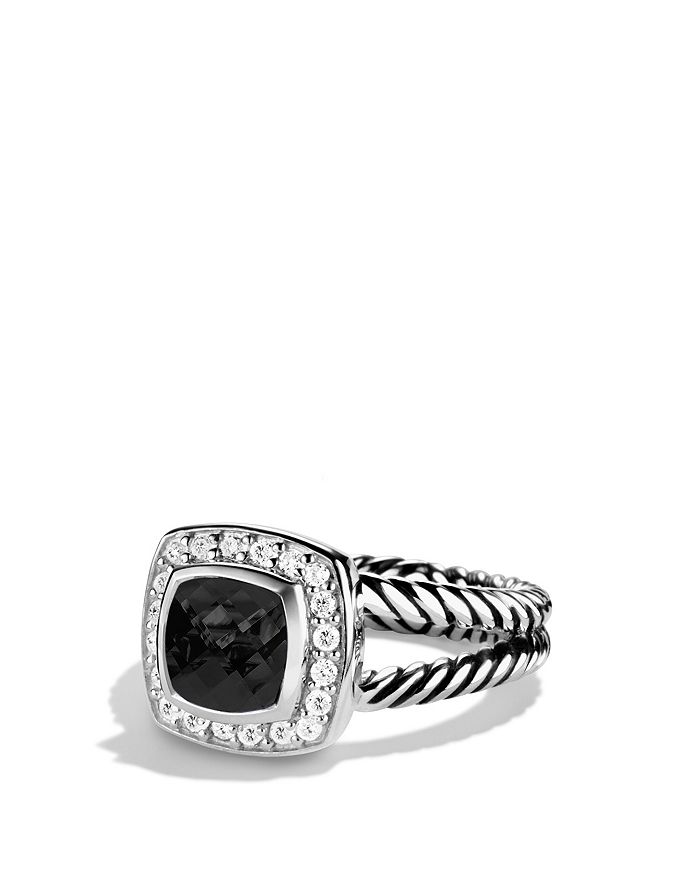 Shop David Yurman Petite Albion Ring With Black Onyx & Diamonds