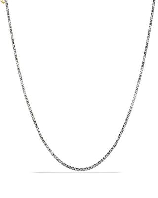 David Yurman - Small Box Chain Necklace with an Accent of 14K Gold 16"-72", 2.7mm