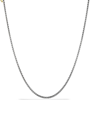 DAVID YURMAN SMALL BOX CHAIN NECKLACE WITH AN ACCENT OF 14K GOLD 2.7MM, 32,CH0104 S432