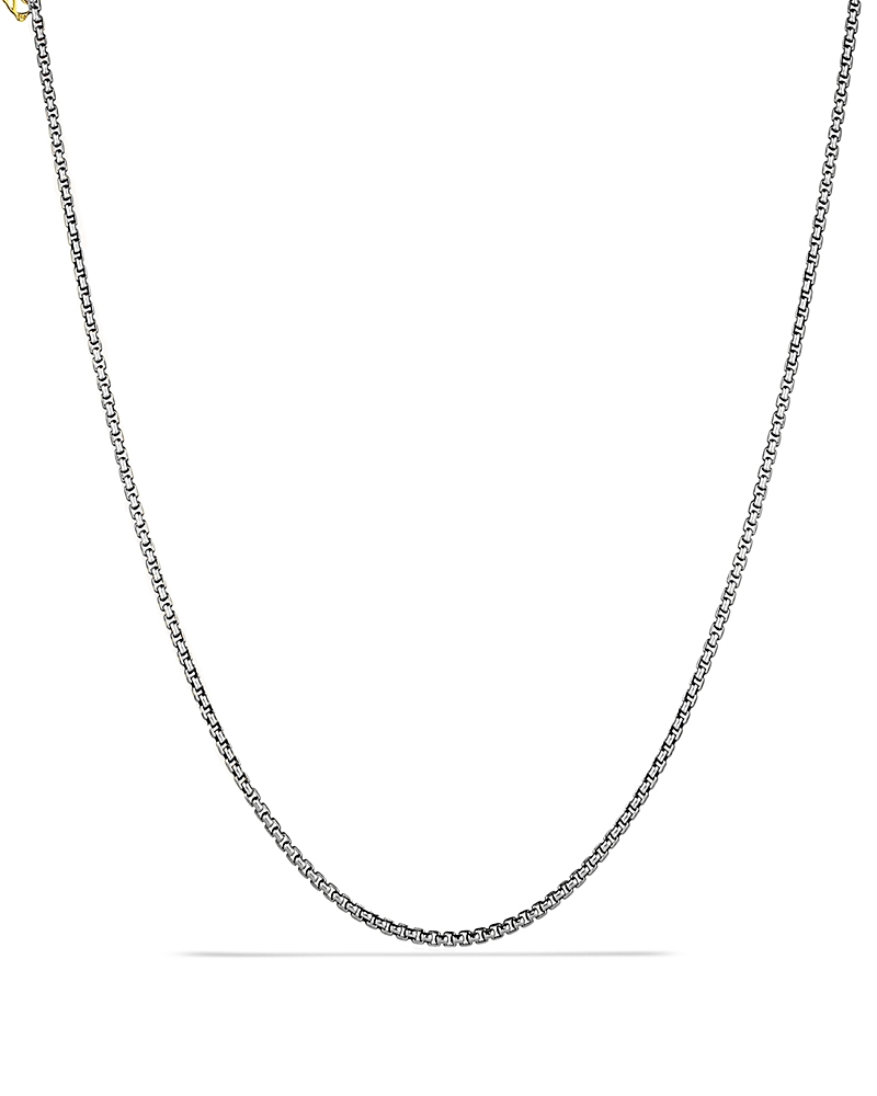 David Yurman Small Box Chain Necklace with an Accent of 14K Gold 2.7mm, 16