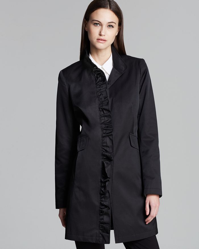 Dkny ruffle clearance coat