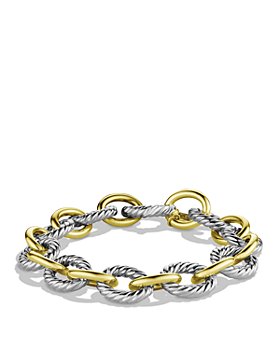 David Yurman - Oval Large Link Bracelet with Gold