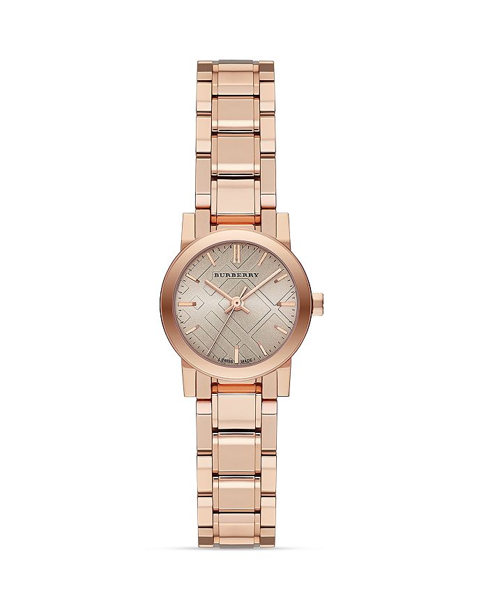 Burberry small check outlet strap watch 26mm