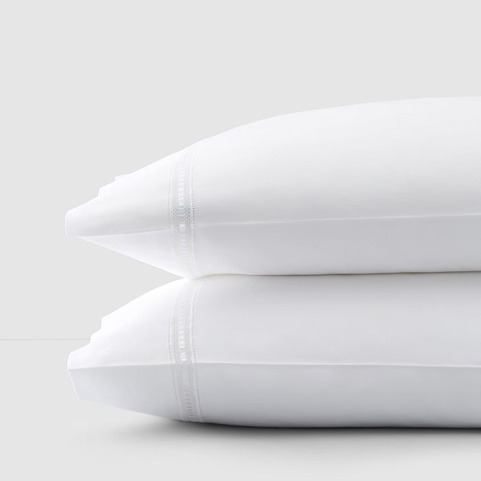 Shop Sferra Diamante Standard Pillowcase, Pair In White