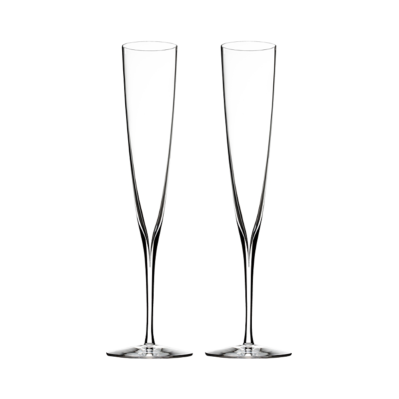 Waterford Elegance Champagne Trumpet Flutesset Of 2 In Clear