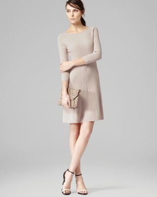 REISS Dress - Jambo Fit and Flare Knit | Bloomingdale's Women