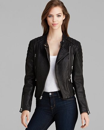 Dawn Levy New York Jacket - Turtle Moto Leather | Bloomingdale's