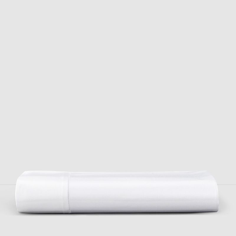 Sferra Giza 45 Stripe Flat Sheet, Queen In White