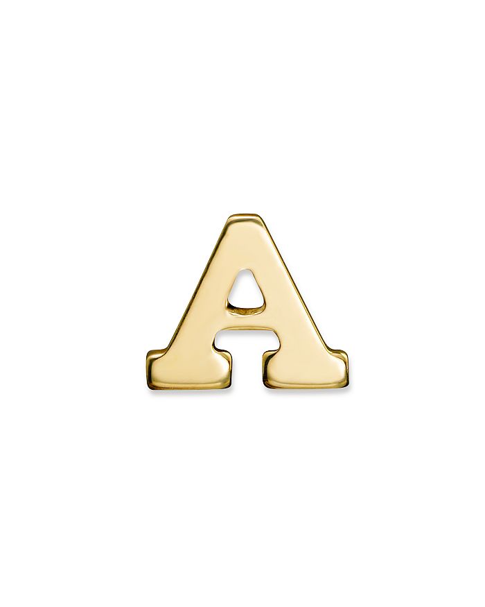 Zoë Chicco 14k Yellow Gold Single Initial Stud Earring In A