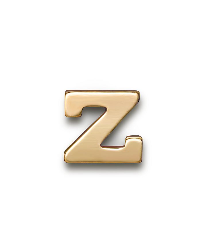 Shop Zoë Chicco 14k Yellow Gold Single Initial Stud Earring In M
