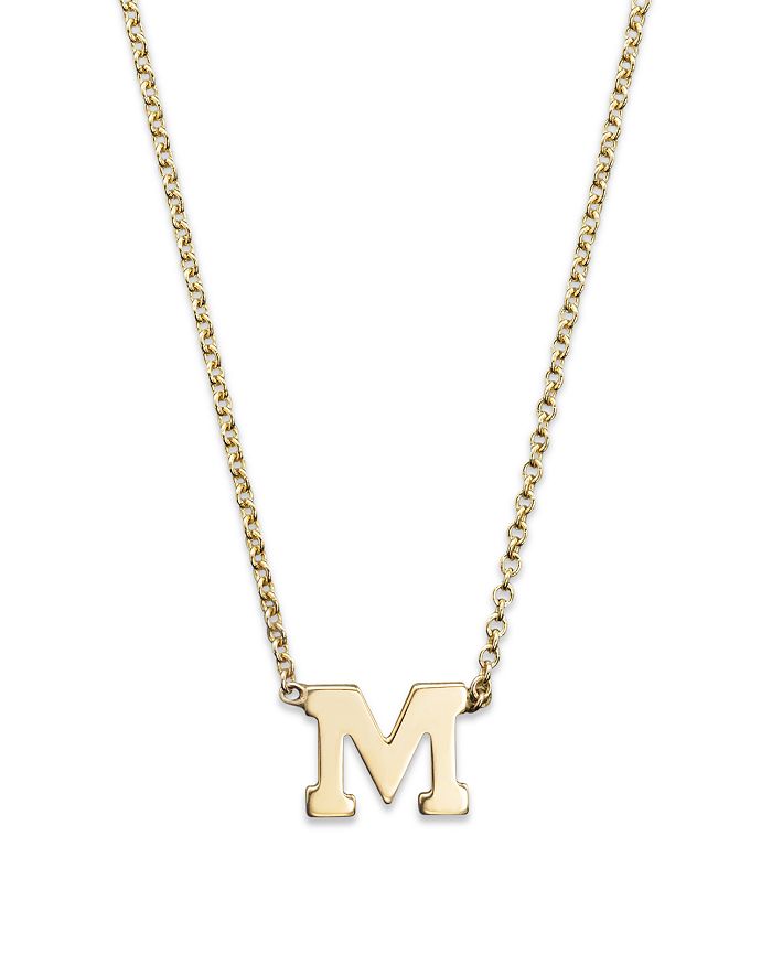 Zoë Chicco 14k Yellow Gold Initial Necklace, 16 In M