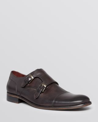 John Varvatos Monk Strap Dress Shoes John Varvatos Monk Strap Leather Shoes Mens US 10.5 Oxford  main image 2