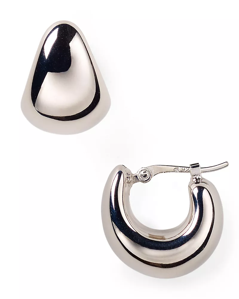 Sterling Silver Huggie Hoop Earrings