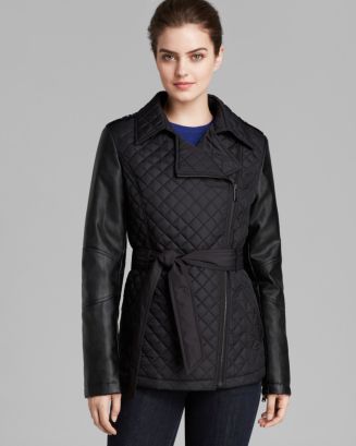 DKNY Trench - Niki Asymmetric Quilted | Bloomingdale's