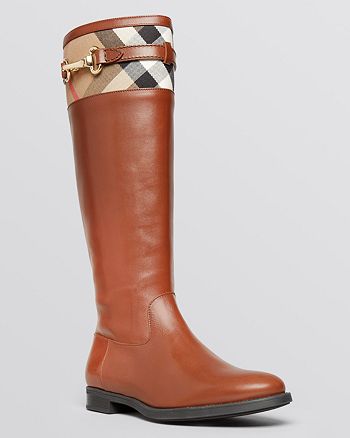 Burberry Riding Boots - Dougal Check | Bloomingdale's